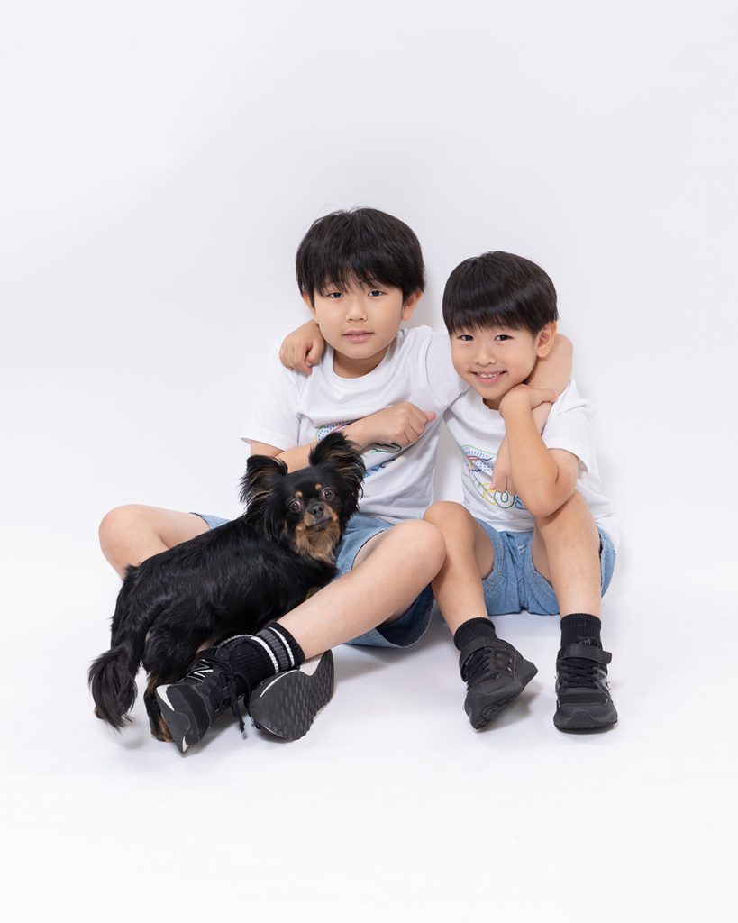 家族写真プラン 犬と子供