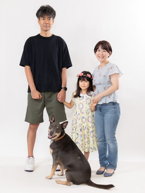 70分撮り放題プラン 犬 家族